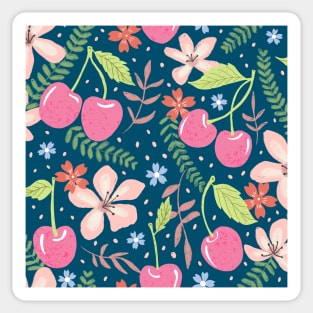 Cherry floral pattern Sticker